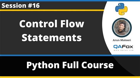 Control Flow Statements In Python Python Tutorial Part 16 Youtube