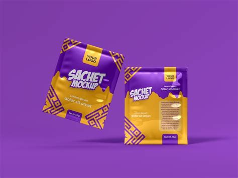 Premium Psd Sachet Packet Mockup