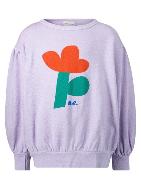 Bobo Choses Sweatshirt Sea Flower Lilac For Girls