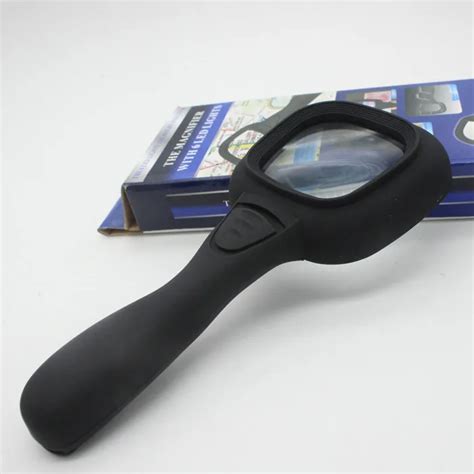 2018 New 4x Led Illuminated Handheld Magnifying Glass Loupe Magnifier With 6 Led Lights For