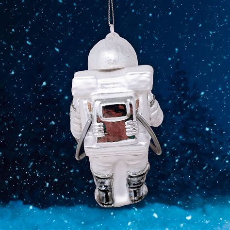 Astronaut Ornament Glittery Glass Space Themed Christmas Ornament The Interstellar Seller