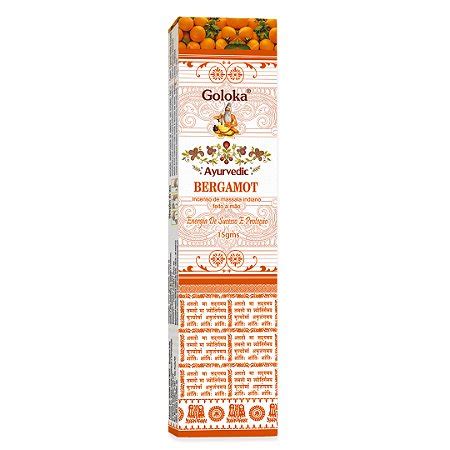 INCENSO GOLOKA AYURVEDIC BERGAMOT 15G Lotus Loja