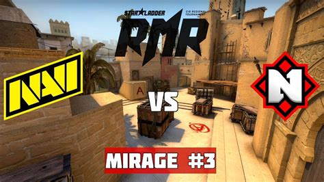 Navi Vs Nemiga Map Mirage Starladder Cis Rmr Youtube