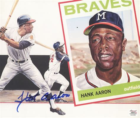 Hank Aaron Signed Braves 8x10 Photo Autograph Reference Coa