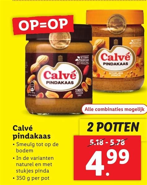 Calv Pindakaas G Potten Aanbieding Bij Lidl