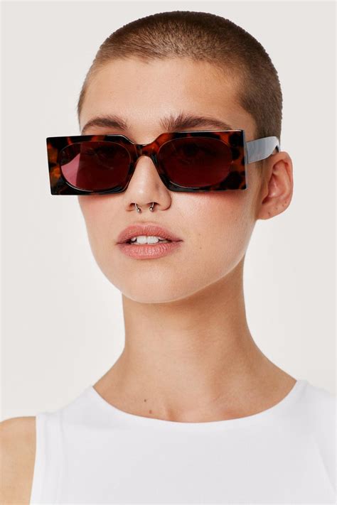 Tortoiseshell Rectangle Thick Edge Sunglasses Nasty Gal