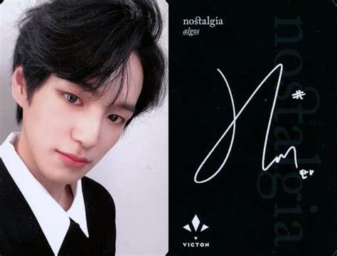 駿河屋 VICTON チャン HEOCHAN 裏面黒印刷サイン入り CD5th Mini Album nostalgia