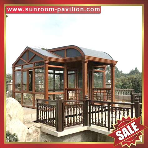 Prefab Outdoor Garden Villa Alu Aluminium Alloy Glass Sunrooms Sun House Room 5x5 Lingfeng