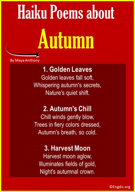 10 Best Haiku Poems about Autumn - EngDic