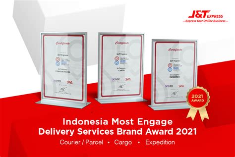 Jandt Express Raih Penghargaan Raih Penghargaan Indonesia Most Engage Delivery Services Brand 2021