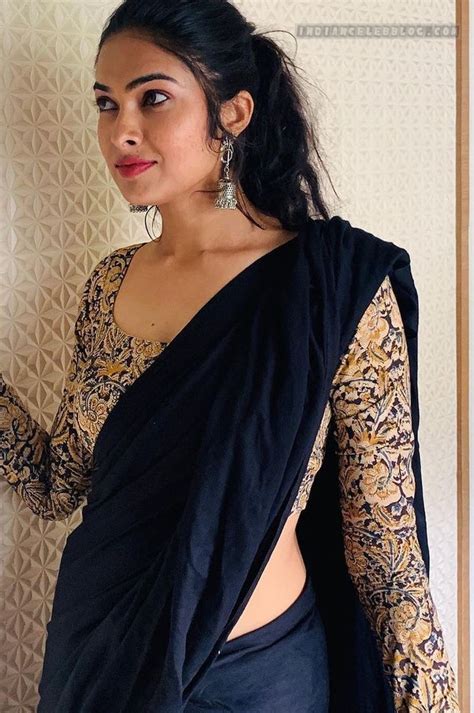 Divi Vadthya Telugu Sm1 21 Hot Saree Hd Stills Indiancelebblog
