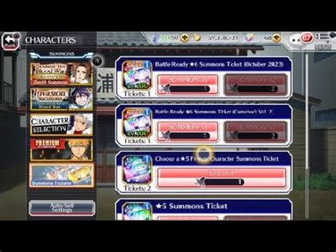 Bleach Brave Souls Summoning Tickets YouTube