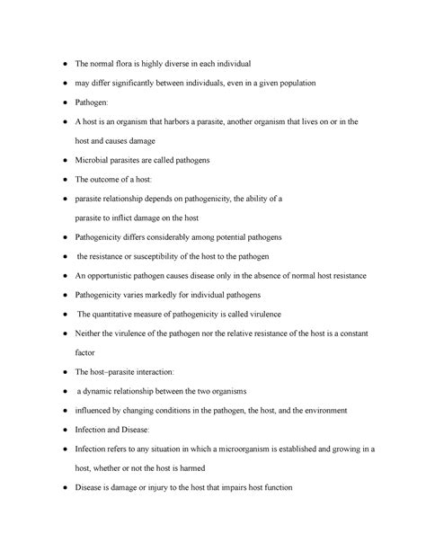 Medical microbio 7 - lecture notes for 2nd midterm - The normal flora ... 