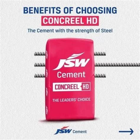 Jsw Concealed Hd Cement At Rs 410 Bag JSW Cement In Islampur ID