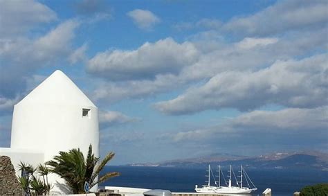 Mykonos Windmills Mykonos Town, Windmills, Unique Photo, Towns, Clouds ...