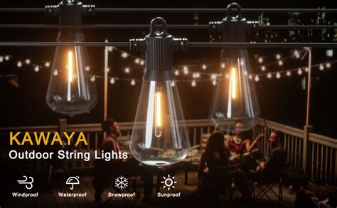 Kawaya Garden String Lights Solar Powered Waterproof With Usb Charging