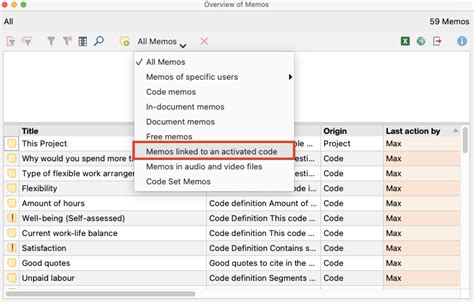 Maxqda 2022 Online Manual Link Memos To Codes Or Coded Segments