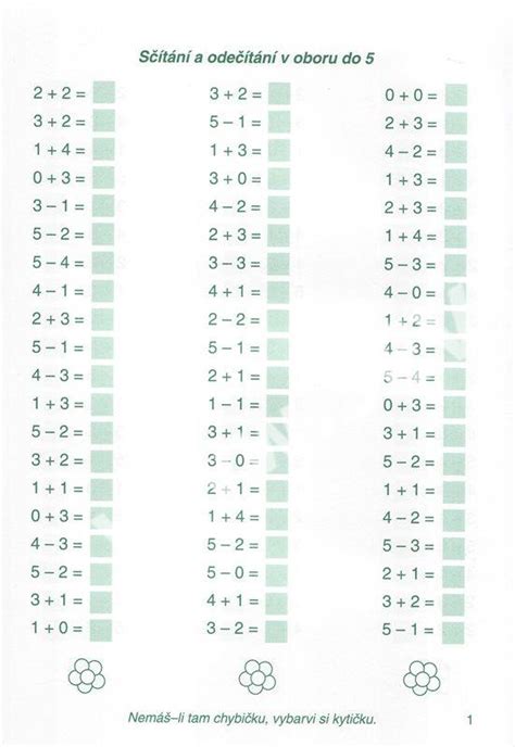 Matematika Pro Prv Ky Procvi Ov N P Klad V Ro N Ku Z