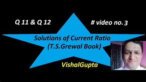 Sol Of Q And Q Ch Accounting Ratios T S Grewal Book Video