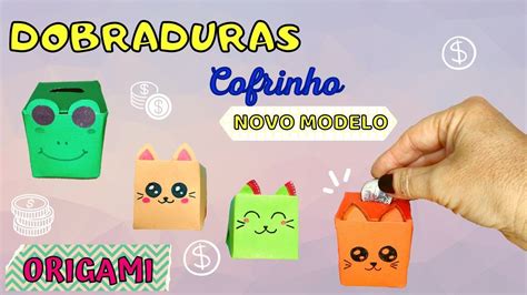 Cofrinho De Papel Modelo Novo Origami Diy Paper Piggy Bank