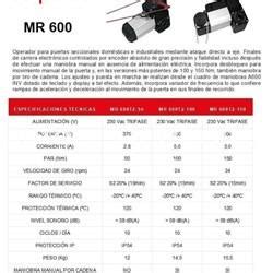 Kit Aprimatic MR600T2 50 Motor MR600T2 50 Cuadro De Maniobras Pulsador