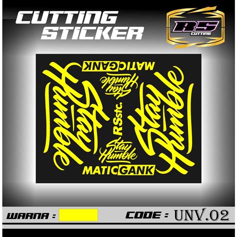 Jual COD Cutting Sticker Striping Motor Scoopy Stay Humble