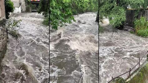 Las Impactantes Imágenes Del Río Apatlaco A Punto Del Desborde En