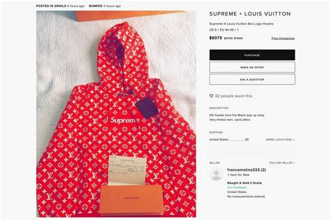 Venta Sudadera Supreme X Louis Vuitton Precio En Stock