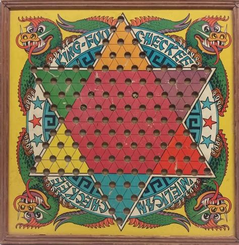 Great Vintage Chinese Checkers Board Activity Games Activities Dragon