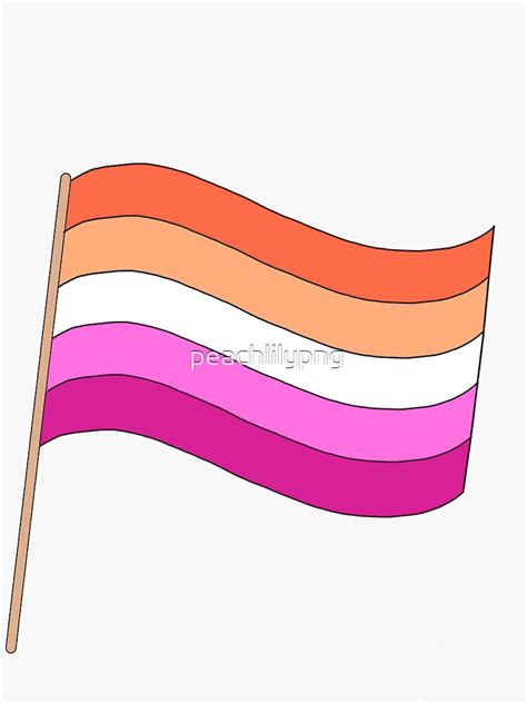 Lesbian Pride Flag Sticker For Sale By Peachlilypng Redbubble