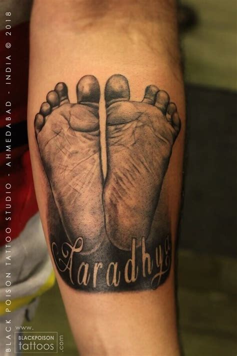 Baby Footprint Tattoo Best Tattoo Studio In India Black Poison Tattoo