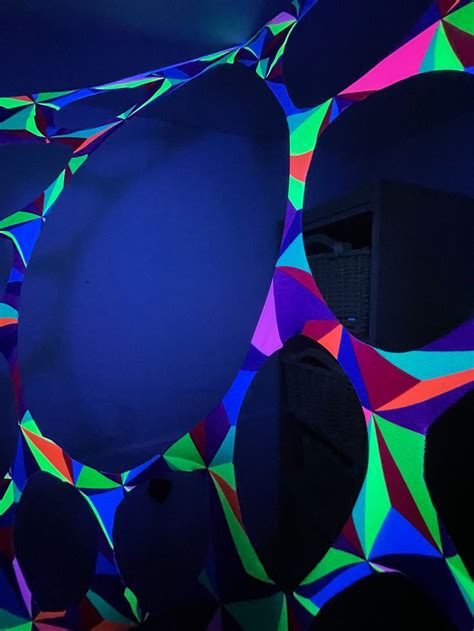 Uv Geometric Ceiling Canopy Stretch Decoruv Decor Black Light