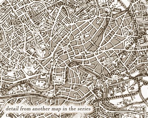 Leicester Map Old Leicester Map Vintage Map City Map Print | Etsy UK