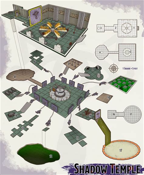 Shadow Temple - [OC][Perspective][Dungeon][5500*4500px] : r/battlemaps