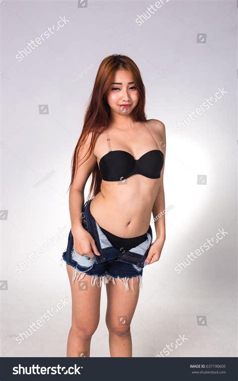 Sexy Asian Woman White Lingerie On Stock Photo Shutterstock