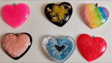 How To Make Resin Heart Keychain Pendant Charms In Different Ways