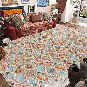 Amazon HOMBYS 8x10 Ft Moroccan Style Area Rug For Living Room