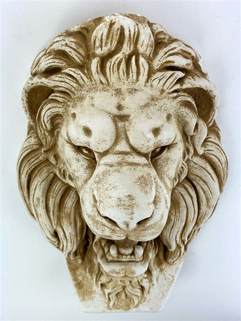 Wild Roaring Lion Head Wall Sculpture Etsy