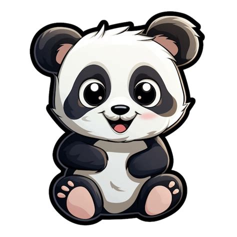 Desenho Vetorial De Panda De Desenho Animado Vetor Premium