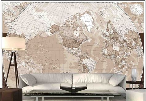 Brick World Map Wallpaper For Walls About Murals