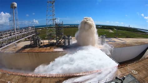 Water Deluge System Tested At Nasa Kennedy Launch Pad Space Showcase