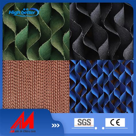 Brown Green Yellow Black Coating Evaporative Cooling Pad Poultry Farm