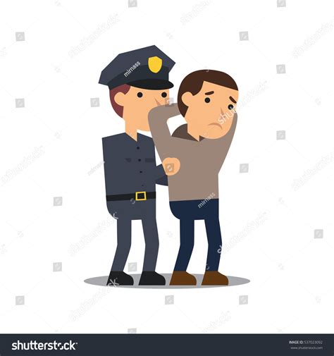 Police Officer Arresting Criminal Stock Vector (Royalty Free) 537023092 | Shutterstock