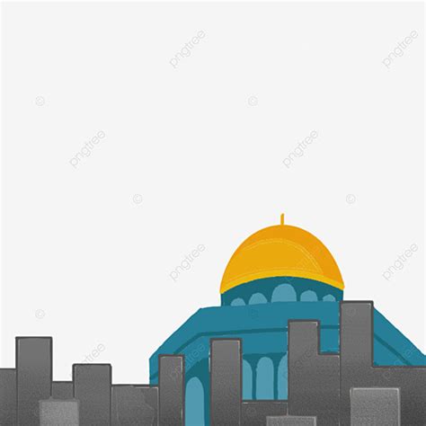 El Quds Al Aqsa In Palestine Mosque With Gold Qubah And Covered