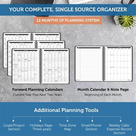 Planner Pads Spiral Bound Organizer Black Ink Style Personal Size