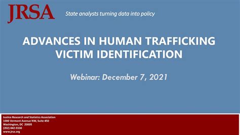 Advances In Human Trafficking Victim Identification Youtube