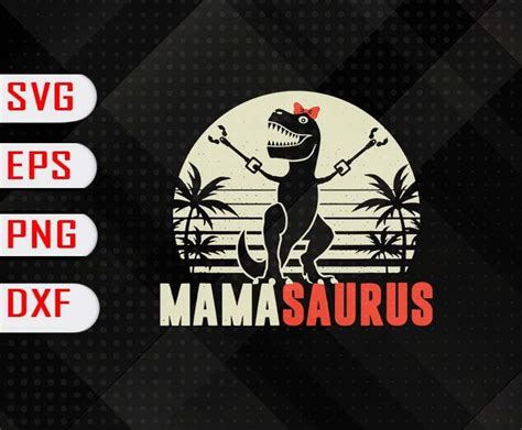 Vintage Mamasaurus Funny Mama Saurus T Rex Dinosaur Mom Mother S Day