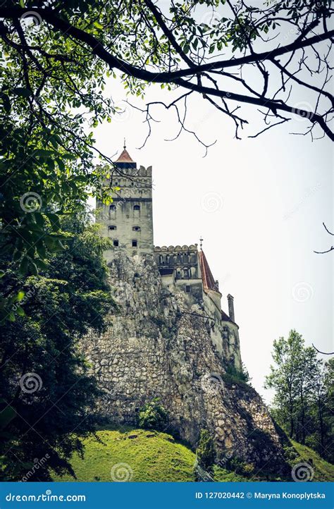 Mysterious Beautiful Bran Castle Vampire Residence Of Dracula In The