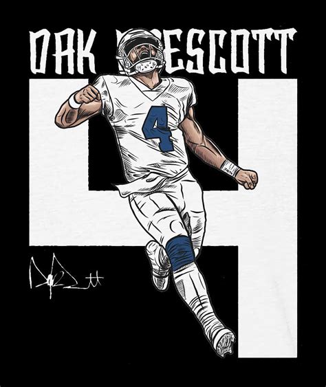 Dak Prescott Number Digital Art By Kelvin Kent Pixels