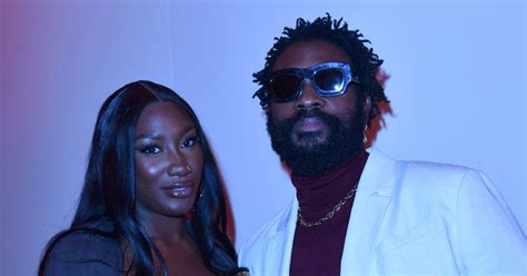 Aya Nakamura et Damso Photocall en front row du défilé Le Raphia de